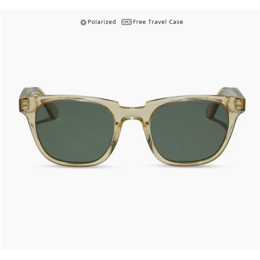 NEW DIFF men's colton square sunglasses in platinum crystal
